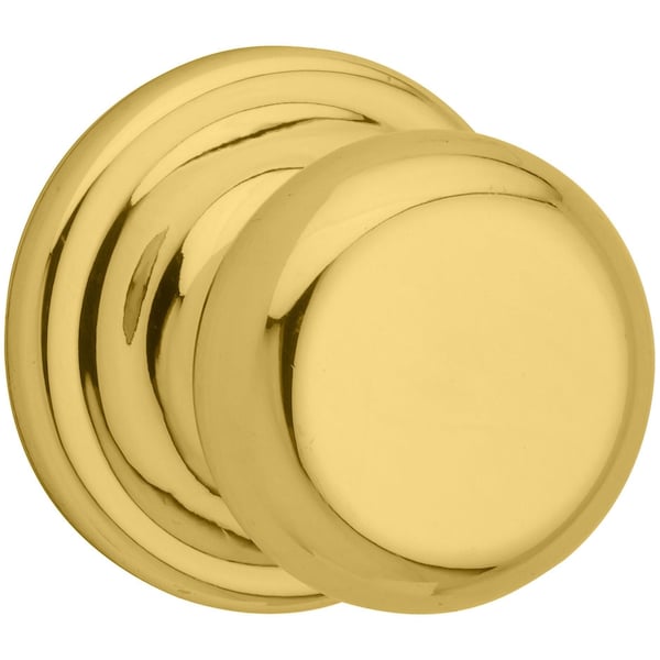 Clear Pack Juno Passage Lock W/ RCAL Latch and RCS Strike Bright Brass Finish